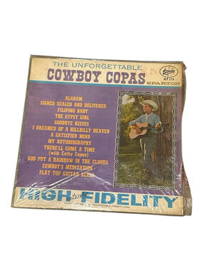 Vintage Cowboy Copas Vinyl LP The Unforgettable Sparton Country Black Canada